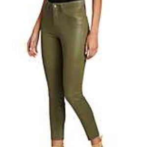 L'AGENCE MARGOT HIGH-RISE COATED ANKLE SKINNY JEANS